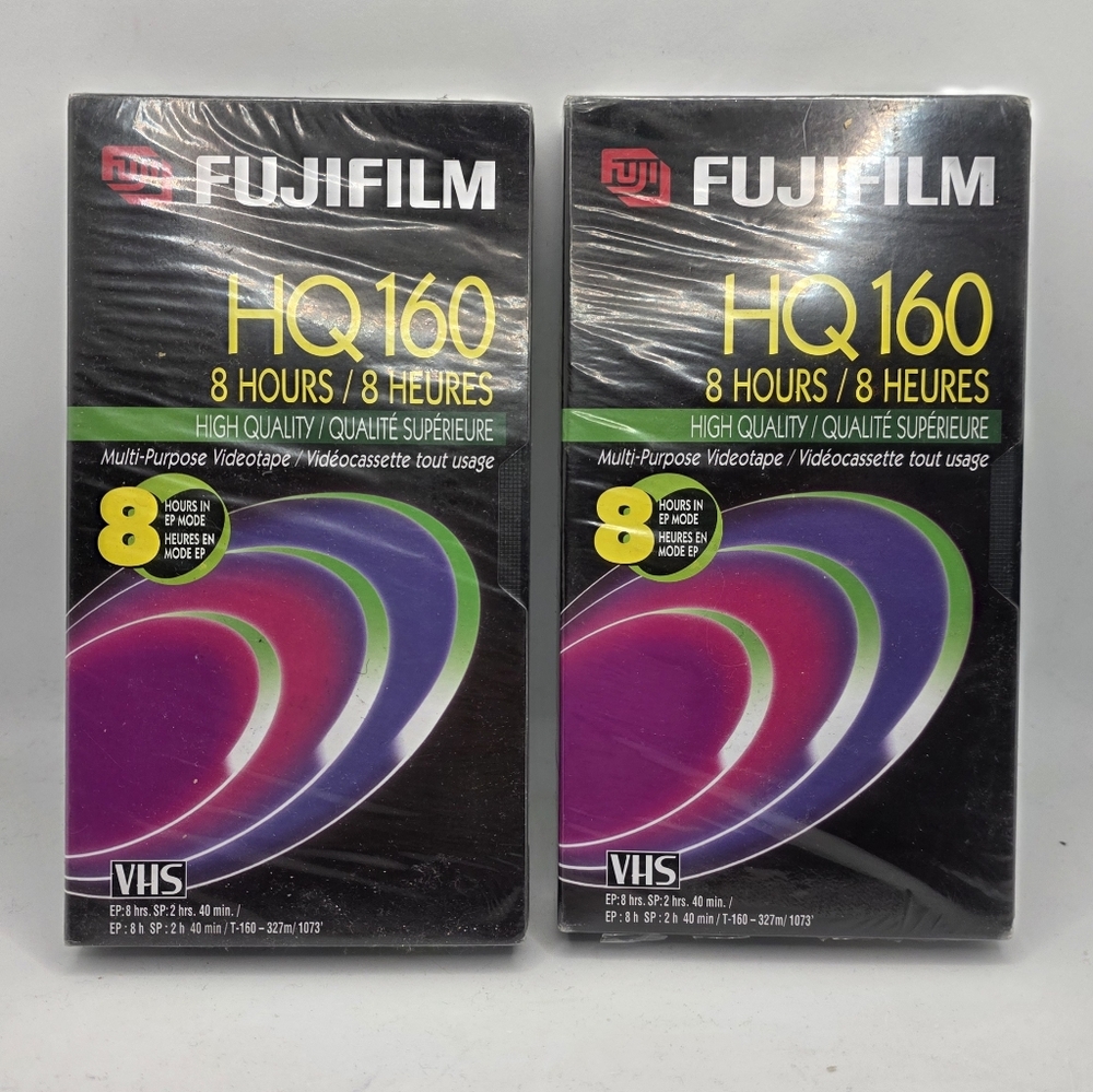 Lot Of 2 - Fujifilm HQ 160 VHS Tapes